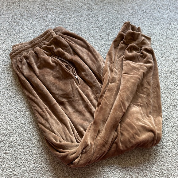 XL Skims Velour Sienna (Brown ) Jogger Sweat Pants - Picture 1 of 9
